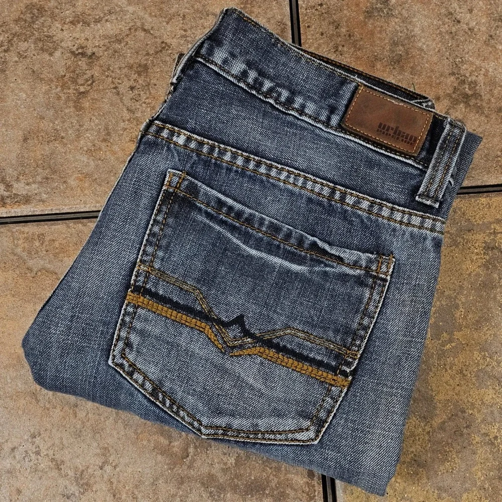 Urban Pipeline Slim Straight‎ Leg Jeans Mens 32x32 Blue Medium Wash Denim Pants